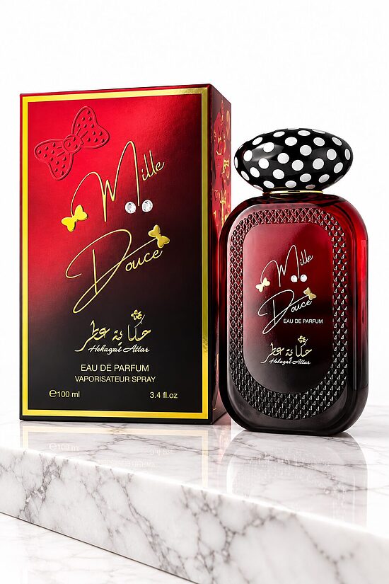 Mille Douce Hekayat Attar Eau de Parfum 100 ml – Gourmand Cremoso de Frambuesa, Vainilla y Marshmallow
