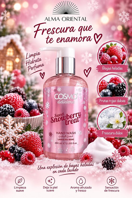 COSMO Delicious Sweet Snowberry Treat – Jabón de Manos Gourmand de Bayas 350ml