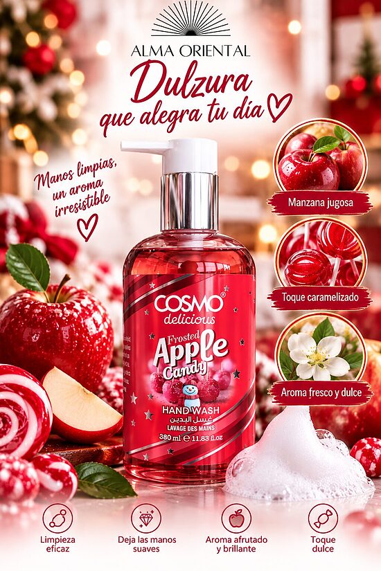 COSMO Delicious Frosted Apple Candy – Jabón de Manos Gourmand de Manzana Dulce. 350ml