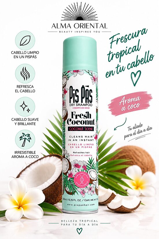 PIS PÁS Fresh Coconut – Champú en Seco Aroma a Coco