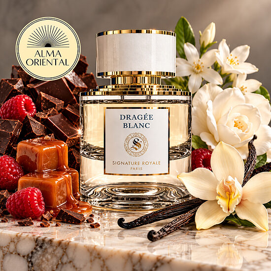 Dragée Blanc - Signature Royale. Aroma dulce, suave Gourmand otoñal Extracto de perfume. 50ml.